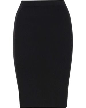 Saint Laurent Mid-Rise Knitted Midi Skirt - Black