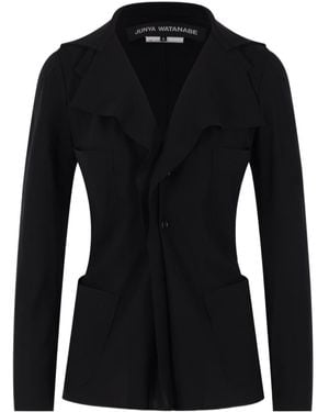 Junya Watanabe Pleated Twill Blazer - Black