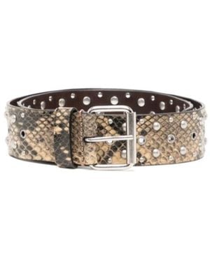 Dries Van Noten Embossed Belt - White
