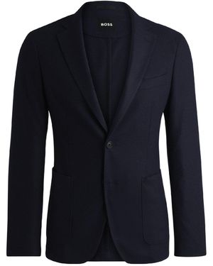 BOSS Single-Breasted Blazer - Blue