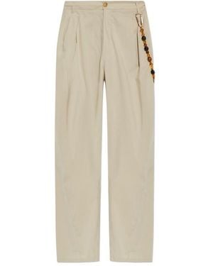 DARKPARK Phebe Beaded Wide-Leg Pants - Natural