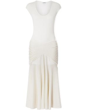 Alaïa Pleated Dress - White