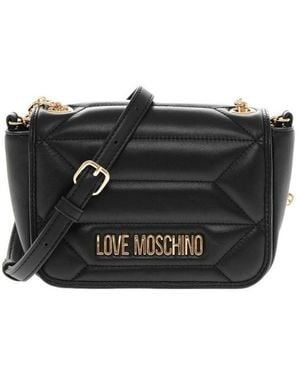 Moschino Quilted Cross Body Bag - Black