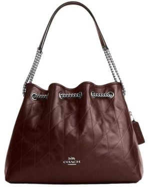 COACH Evelyn Shoulder Bag With Quilting - Brown