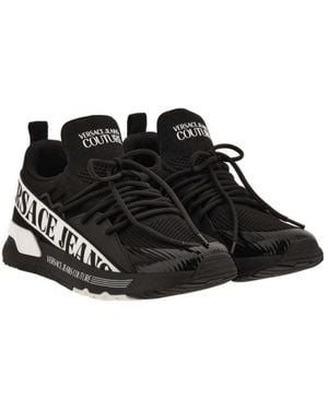 Versace Jeans Couture Couture Dynamic Logo Printed Trainers - Black