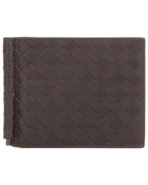 Bottega Veneta Knit A Folding Purse - Brown