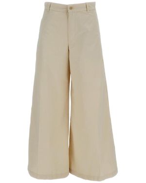 Polo Ralph Lauren Button Palazzo Trousers - Natural