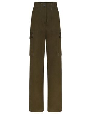 Rabanne Mid Rise Straight Leg Trousers - Green