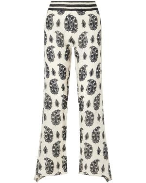 Johanna Ortiz Loose Casual Pants - White