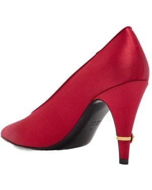 Versace Satin High Heels - Red