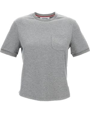 Thom Browne Milano Pocket Crewneck T-Shirt - Gray