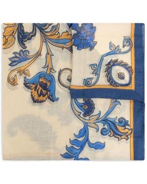 Etro Floral Printed Scarf - Blue