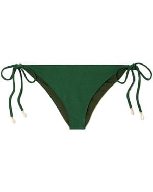 Johanna Ortiz Embellished Bikini Briefs - Green