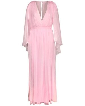 Alberta Ferretti V-Neck Dress - Pink