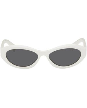 Prada Eyewear Oval-Frame Sunglasses - White