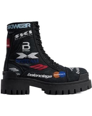 Balenciaga Combat Strike Boots - Black