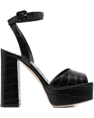 Giuseppe Zanotti Buckle High-Heeled Sandals - Black