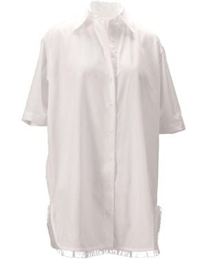 Niccolò Pasqualetti Douglas Frayed Shirt - White