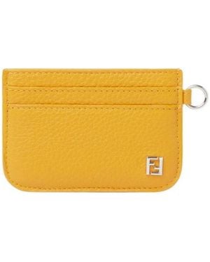 Fendi Ff Card Case - Yellow