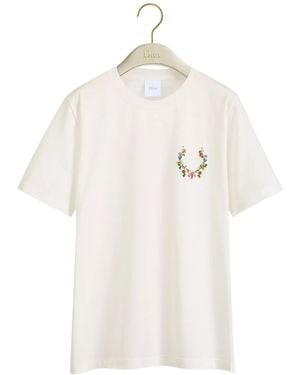 Dior Iviera Médaillon Embroidered Fitted T-Shirt - White