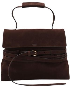 Moschino Buckle Shoulder Bag - Brown