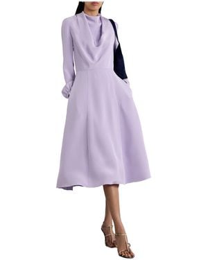 Adam Lippes Silk Dress - Purple