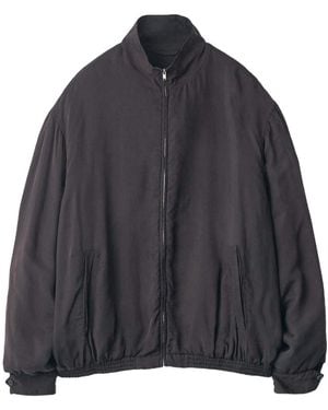 Ssstein Vintage Effect Bomber Jacket - Grey