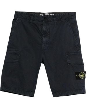 Stone Island Belt-Loop Shorts - Gray