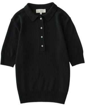 Studio Nicholson Short-Sleeve Knit Top - Black