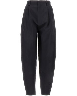 Quira Pleated High-Waist Trousers - Blue