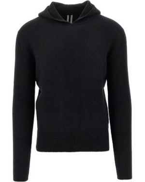 Rick Owens Fine-Knit Hoodie - Blue
