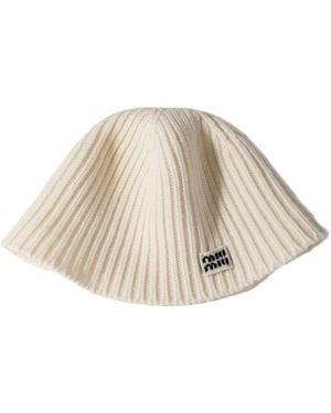 Miu Miu Wool And Cashmere Hat - White