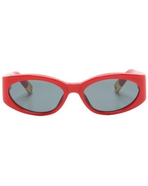Jacquemus Oval Frame Sunglasses - White