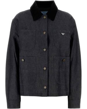Prada Patch Pocket Jacket - Black