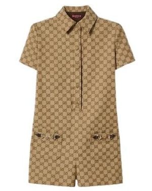 Gucci Original Gg Jumpsuit - Natural