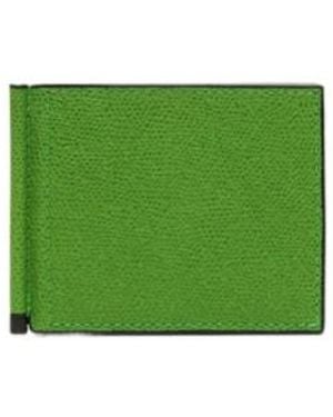 Valextra Grip Semplice Card Wallet - Green
