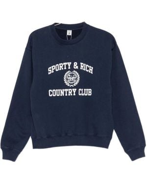 Sporty & Rich Pullover Hoodie - Blue
