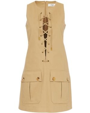Chloé Strap Vest Dress - Natural