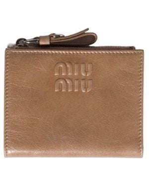 Miu Miu Small Leather Wallet - Brown