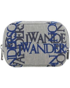 JW Anderson Jw Anderson Logo Jacquard Rectangle Shape Beautycase - Blue