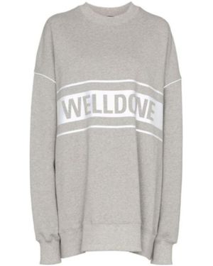 we11done Logo Print Sweatshirt - Grey