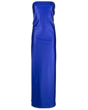 Heron Preston Cut-Out Strapless Dress - Blue