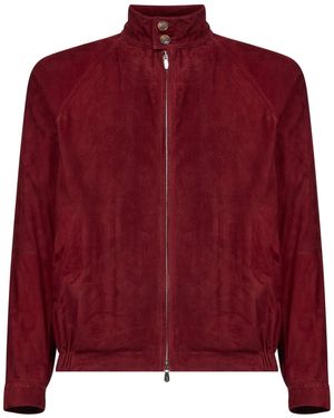 Brunello Cucinelli Stand Collar Unlined Jacket - Red