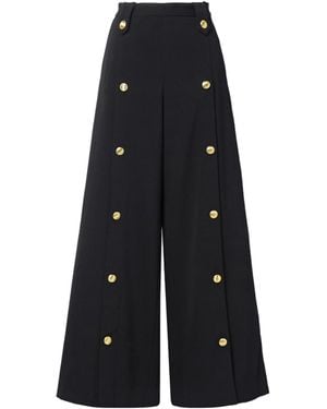 Rosetta Getty High-Waisted Wide-Leg Pants - Black