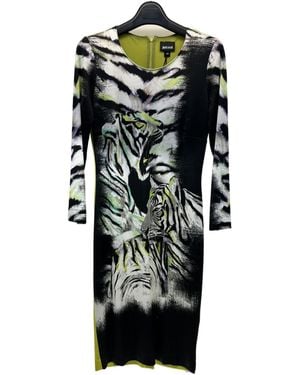 Just Cavalli Printed Long-Sleeved Dress - Black
