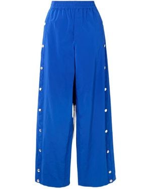 Tibi Shell Wide-Leg Trousers - Blue