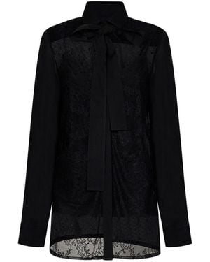 Elie Saab Pussy-Bow Straight Hem Blouse - Black