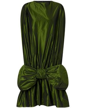 Simone Rocha Bow-Detailed Taffeta Midi Dress - Green
