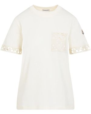 Moncler Short Sleeved Crewneck T-Shirt - White