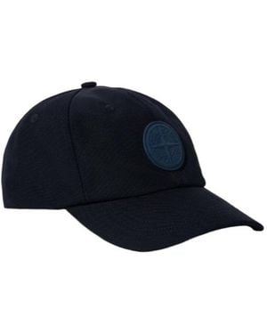 Stone Island Baseball Cap With Compass Logo Patch - Blue